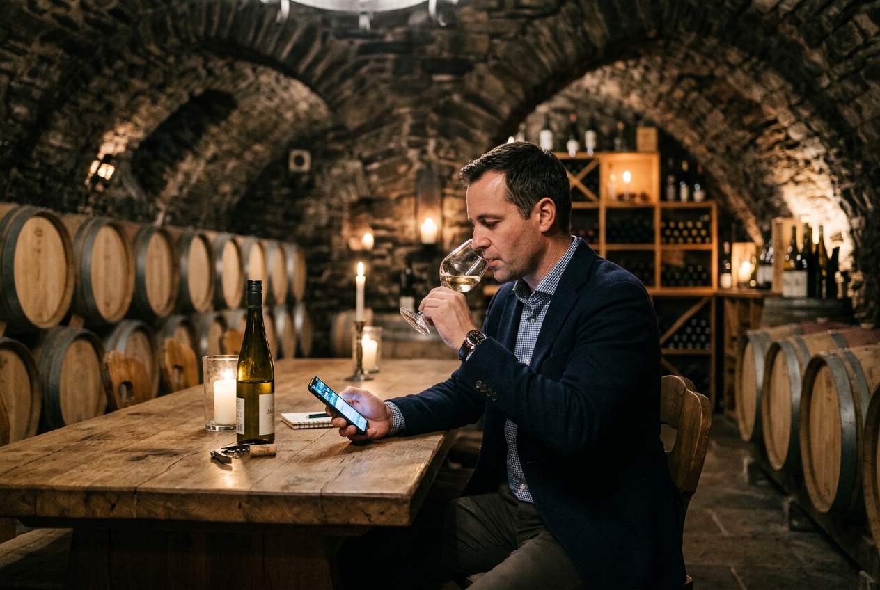 Tasting mode: works offline – even in vaulted cellars without reception